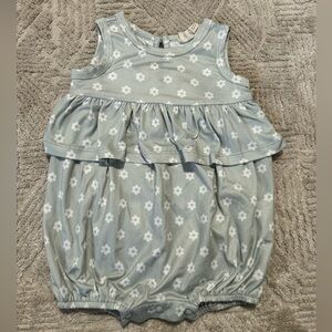 Mabel + honey light sage Floral Sleeveless Romper